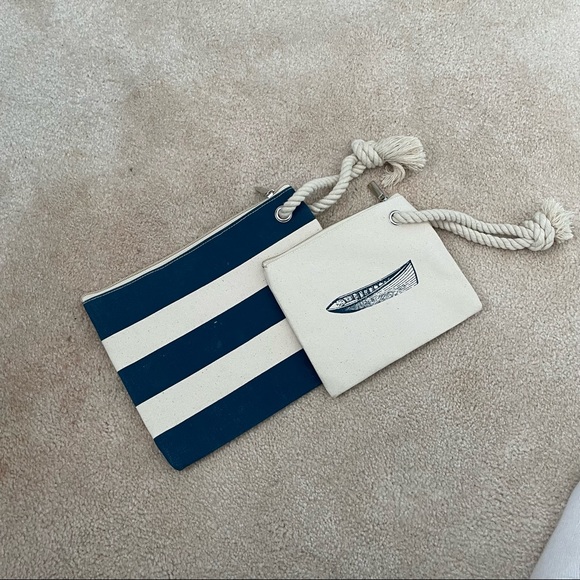 Nautical canvas make up bags - Picture 3 of 3